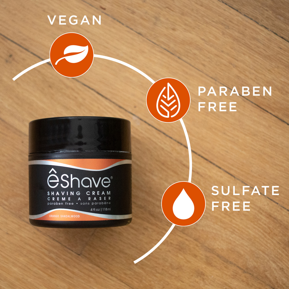 eshave shaving cream orange sandalwood vegan