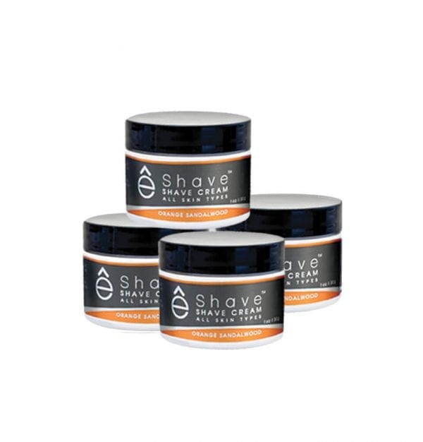 Travel Size Shaving Cream Orange Sandalwood Bundle - 4 jars of 1oz